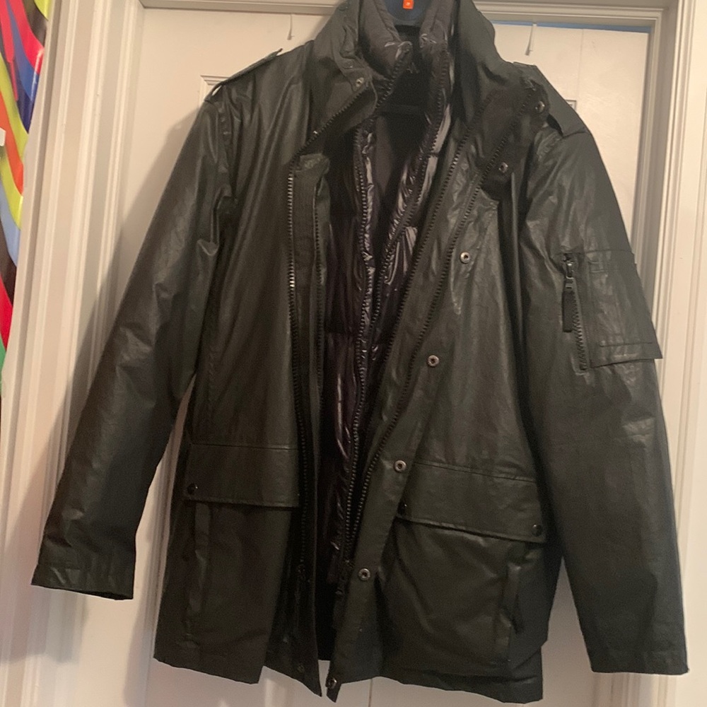 SAM mens coat 2 piece used like once every stylish very warm size L